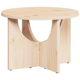Berkfield Home Full Coffee Table Natural 50 x 50 x 35 cm Solid pine wood in Light Tan - thumbnail 8