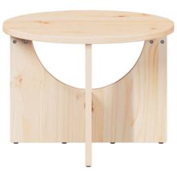 Berkfield Home Full Coffee Table Natural 50 x 50 x 35 cm Solid pine wood in Light Tan - thumbnail 6
