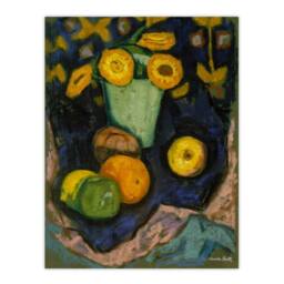 Artery8 Still Life with Flowers & Fruit Hartley Framed Wall Art Print - Size: A4 - thumbnail 3