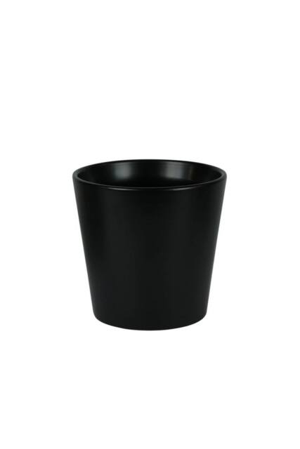 KDMD Hortus Vienna Matt Black Ceramic Pot 15cm 2 Pack - image 1