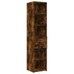 Berkfield Home Highboard Smoked Oak 40x42.5x185 cm Engineered Wood in Brown - thumbnail 2