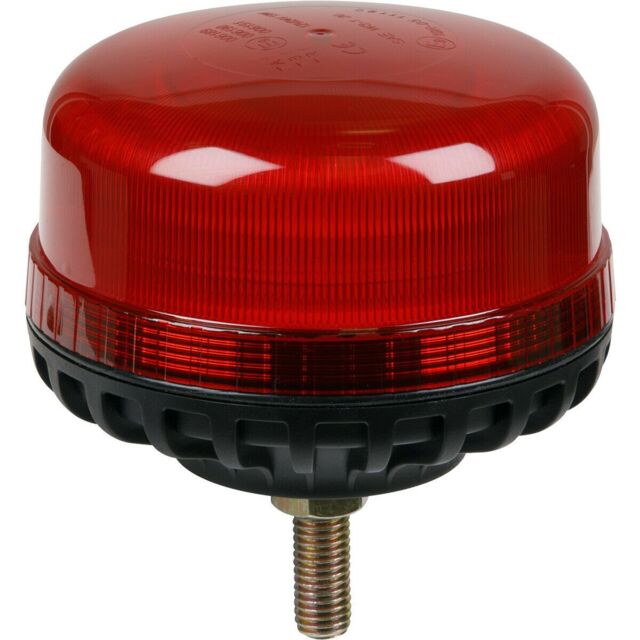 Loops 12V / 24V Fixed LED Rotating RED Beacon Light - 12mm Threaded Fixing Bolt - image 1