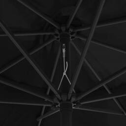 Berkfield Home Outdoor Parasol with Metal Pole 400 cm Black - thumbnail 5