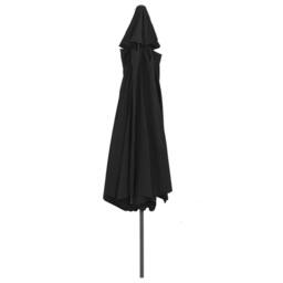 Berkfield Home Outdoor Parasol with Metal Pole 400 cm Black - thumbnail 4