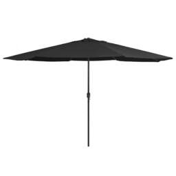 Berkfield Home Outdoor Parasol with Metal Pole 400 cm Black - thumbnail 1