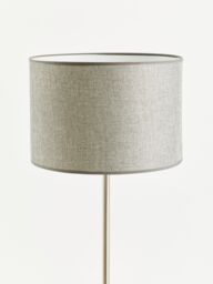 Orsina Black Waffle Effect Shade Floor Lamp, Polished Chrome Modern Standing Lamp For Living Room, Floor Lamp in Silver - thumbnail 3