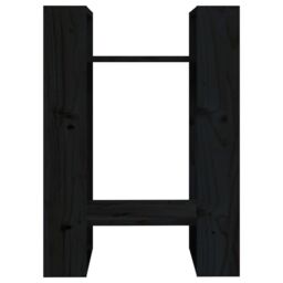 Berkfield Home Book Cabinet/Room Divider Black 41x35x57 cm Solid Wood Pine - Size: 41 x 35 x 57 cm - thumbnail 3
