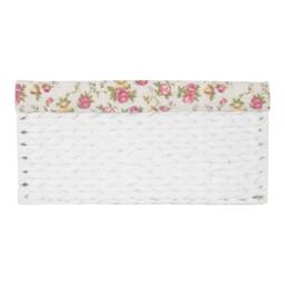 Red Hamper Paper Rope Rectangular Storage Basket with Garden Rose Cotton Lining - Size: Medium - thumbnail 3