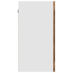 Berkfield Home Hanging Glass Cabinet Lyon Old Wood 40x31x60 cm Engineered Wood in Brown - Size: 40 x 31 x 60 cm - thumbnail 6
