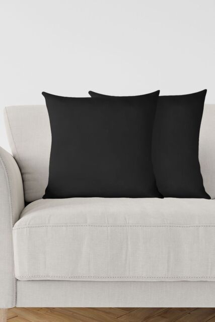 Neel Blue Set of 2 Square Cushion Covers, 45cm x 45cm in Black - Size: 45 cm x 45 cm - image 1