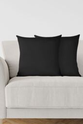 Neel Blue Set of 2 Square Cushion Covers, 45cm x 45cm in Black - Size: 45 cm x 45 cm
