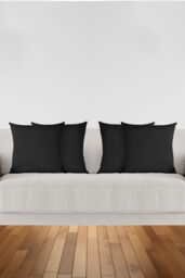 Neel Blue Set of 2 Square Cushion Covers, 45cm x 45cm in Black - Size: 45 cm x 45 cm - thumbnail 5