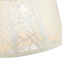 Happy Homewares Unique & Beautiful Metal Forest Design Ceiling Pendant Shade in Cream - thumbnail 3