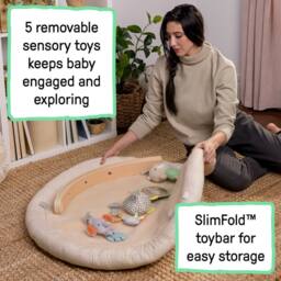Ingenuity Every Season Plush Lambswool Baby Gym & Play Mat Newborn+ - thumbnail 3