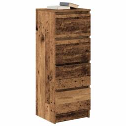Berkfield Home Sideboard Old Wood 37.5x35x99 cm Engineered Wood in Brown - thumbnail 4