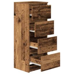 Berkfield Home Sideboard Old Wood 37.5x35x99 cm Engineered Wood in Brown - thumbnail 5