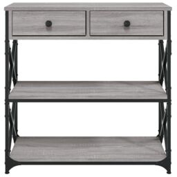 Berkfield Home Console Table Grey Sonoma 75x28x75 cm Engineered Wood - Size: 75 x 28 x 75 cm - thumbnail 6
