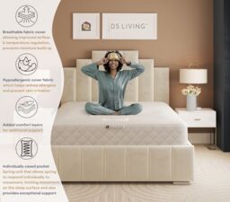 DS Living Sanctuary Medium Hybrid Pocket Gel Aurora Mattress in Grey - Size: Small Double - thumbnail 7