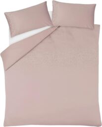 Smart Living Luxury Hotel Quality Diamonte Embellished Duvet Cover with Pillowcases in Pink - Size: King - thumbnail 2