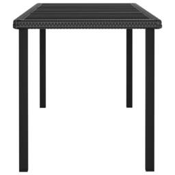 Berkfield Home 9 Piece Outdoor Dining Set Poly Rattan Black - thumbnail 5