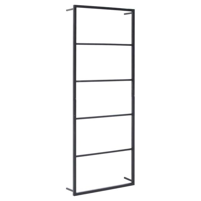 Berkfield Home Towel Rack Black 45x10x115 cm Steel - Size: 45 x 10 x 115 cm - image 1