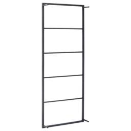 Berkfield Home Towel Rack Black 45x10x115 cm Steel - Size: 45 x 10 x 115 cm - thumbnail 4
