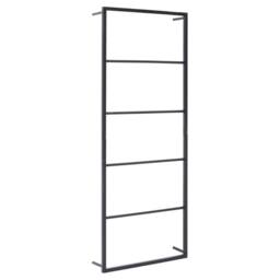 Berkfield Home Towel Rack Black 45x10x115 cm Steel - Size: 45 x 10 x 115 cm