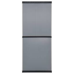 Berkfield Home Garden Storage Cabinet with 3 Shelves Grey&Black 68x40x168 cm in Grey - Size: 68 x 40 x 168 cm - thumbnail 5
