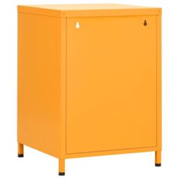 Berkfield Home Nightstands 2 pcs Mustard Yellow 35x35x51 cm Steel - Size: 35 x 35 x 51 cm - thumbnail 5