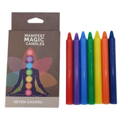 KDMD Seven Charkra Manifest Candles (pack of 7) in Brown - thumbnail 4