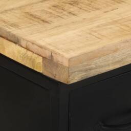 Berkfield Home Sideboard 47x35x76 cm Rough Mango Wood in Brown - Size: 47 x 35 x 76 cm - thumbnail 6