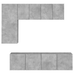 Berkfield Home 5 Piece TV Wall Units Concrete Grey Engineered Wood - thumbnail 5