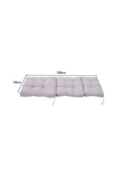 Garden Sanctuary 130cm W x 55cm D Grey High Back Tri-Fold Adirondack Patio Chair Cushion - Size: 130 cm W x 55 cm D - thumbnail 2