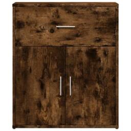 Berkfield Home Sideboard Smoked Oak 60x31x70 cm Engineered Wood in Brown - Size: 60 x 31 x 70 cm - thumbnail 5