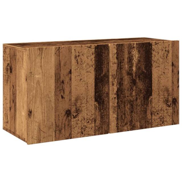 Berkfield Home TV Cabinet Wall-mounted Old Wood 80x30x41 cm in Brown - Size: 80 x 30 x 41 cm - image 1