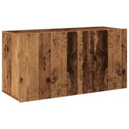 Berkfield Home TV Cabinet Wall-mounted Old Wood 80x30x41 cm in Brown - Size: 80 x 30 x 41 cm - thumbnail 1