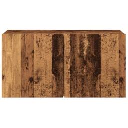 Berkfield Home TV Cabinet Wall-mounted Old Wood 80x30x41 cm in Brown - Size: 80 x 30 x 41 cm - thumbnail 5