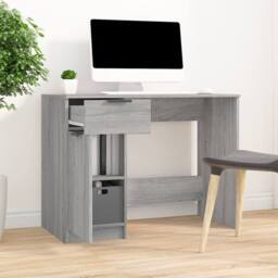 Berkfield Home Decorative Desk Grey Sonoma 100x50x75 cm Engineered Wood - Size: 100 x 50 x 75 cm - thumbnail 1