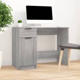 Berkfield Home Decorative Desk Grey Sonoma 100x50x75 cm Engineered Wood - Size: 100 x 50 x 75 cm - thumbnail 2
