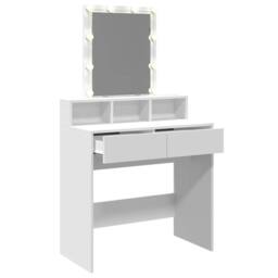 Berkfield Home Beautiful Dressing Table with LED White 80x41x144.5 cm - thumbnail 8