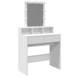Berkfield Home Beautiful Dressing Table with LED White 80x41x144.5 cm - thumbnail 3