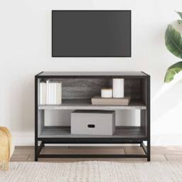 Berkfield Home TV Cabinet Grey Sonoma 61x40x46 cm Engineered Wood & Metal - Size: 61 x 40 x 46 cm