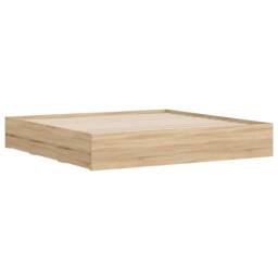 Berkfield Home Modern Bed Frame with Drawers without Mattress Sonoma Oak 200x200 cm in Tan - thumbnail 4