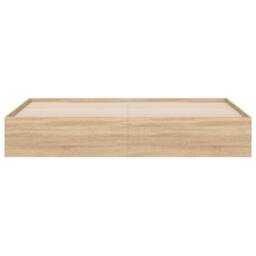 Berkfield Home Modern Bed Frame with Drawers without Mattress Sonoma Oak 200x200 cm in Tan - thumbnail 6