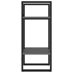Berkfield Home Decorative 2-Tier Book Cabinet Grey 40x30x70 cm Engineered Wood - Size: 40 x 30 x 70 cm - thumbnail 6