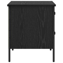 Berkfield Home Bedside Cabinet Black Oak 40x42x50 cm Engineered Wood - Size: 40 x 42 x 50 cm - thumbnail 7