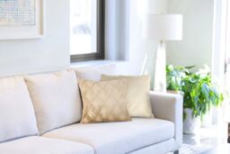 New Edge Blinds Newton Cross Hatch Collection Soft Touch Cushion Cover in Natural - Size: 43 cm x 43 cm - thumbnail 2