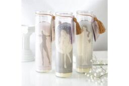 KDMD Athena Goddess Tube Candle with Clear Quartz Crystals in Pink - thumbnail 5