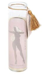 KDMD Athena Goddess Tube Candle with Clear Quartz Crystals in Pink - thumbnail 2