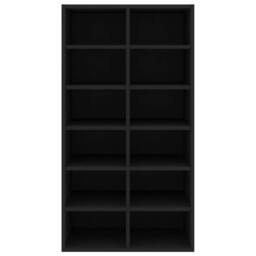 Berkfield Home Shoe Rack Black 54x34x100.5 cm Engineered Wood - thumbnail 4